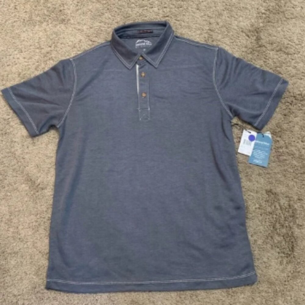 NWT Natural Blue by Visitor Polo Shirt Medium